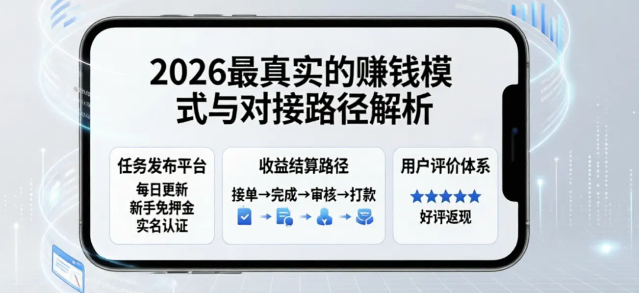 手机兼职日结项目需求:2026最真实的赚钱模式与对接路径解析配图