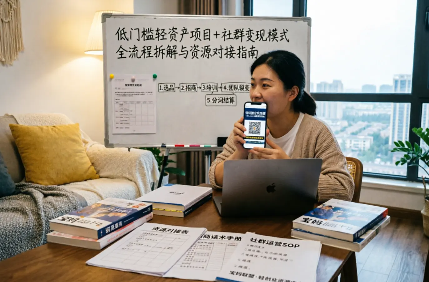 宝妈副业在家赚钱招商怎么做？低门槛轻资产项目+社群变现模式全流程拆解与资源对接指南配图