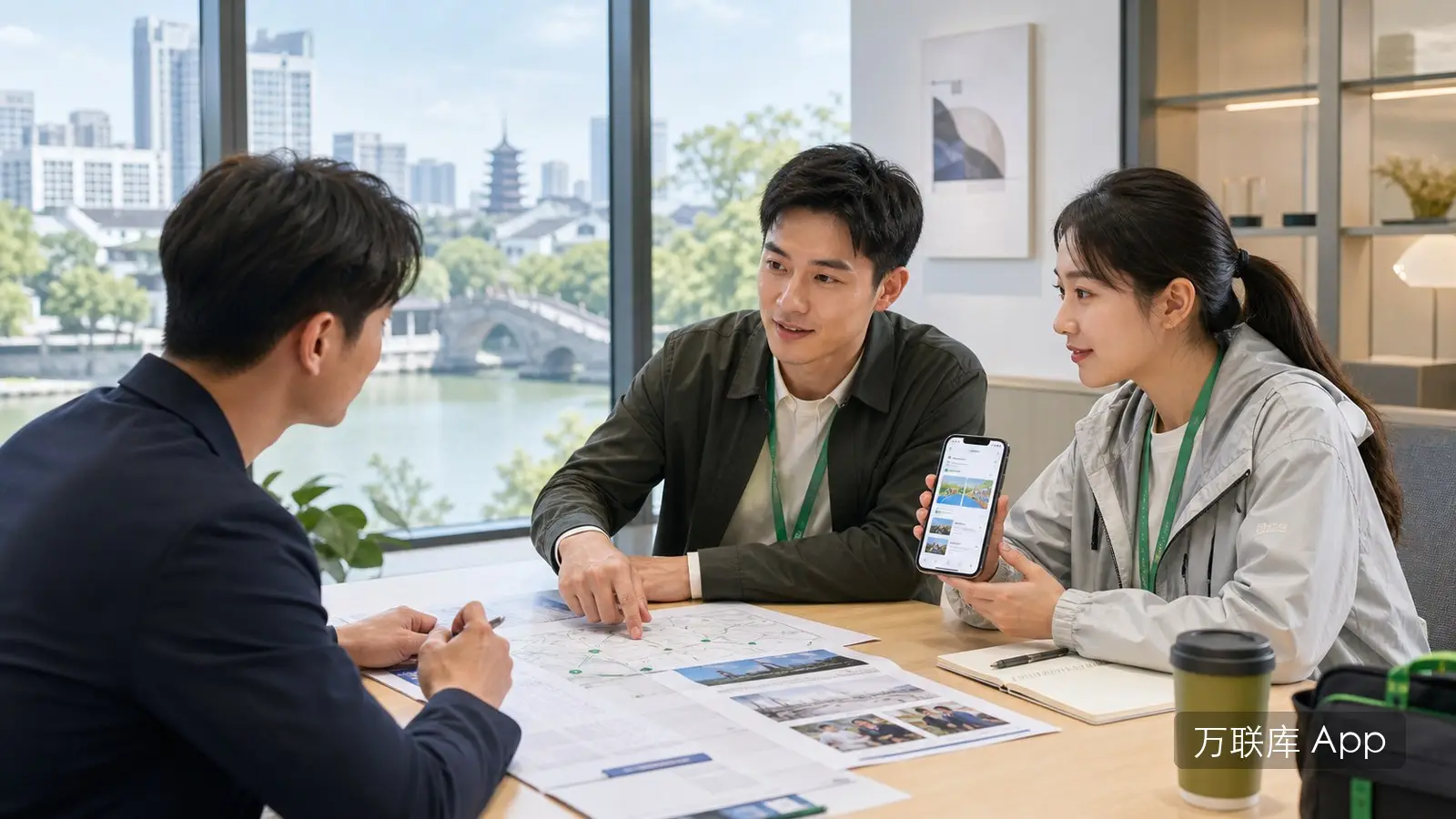 苏州地推团队在万联库 App 对接通信卡资源的商务场景图
