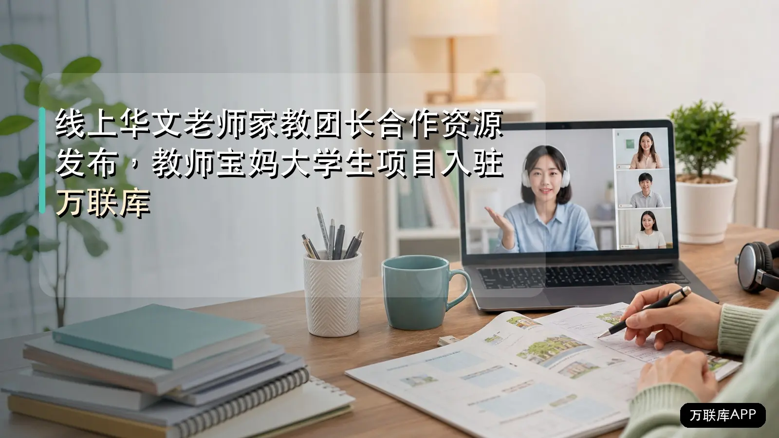 线上华文老师家教团长合作资源发布,教师宝妈大学生项目入驻万联库
