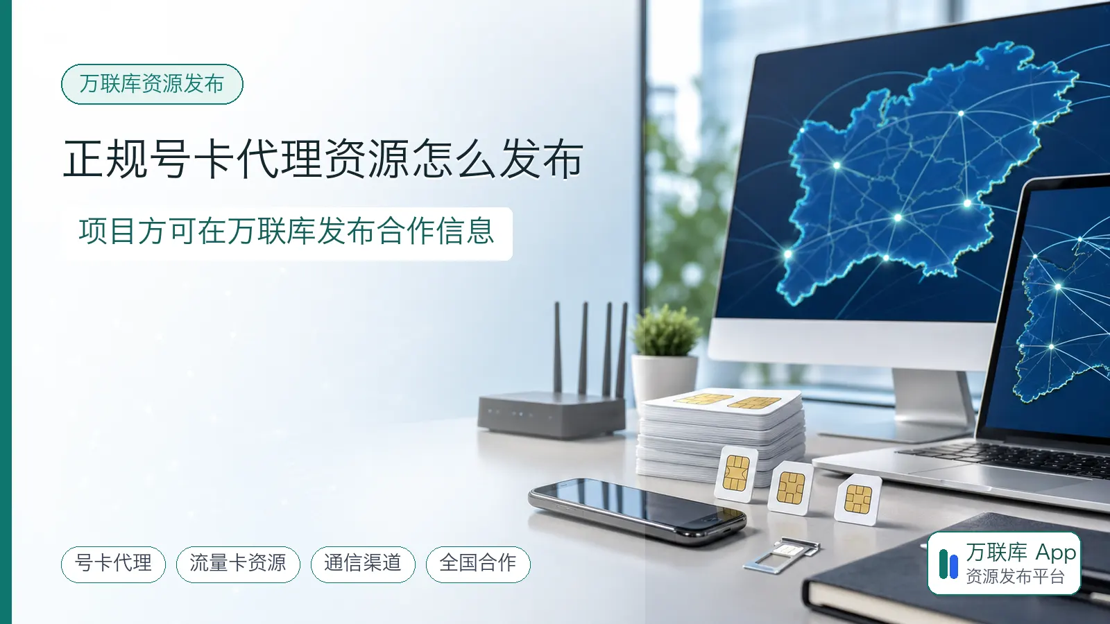 正规号卡代理、流量卡资源、通信渠道和全国合作发布配图