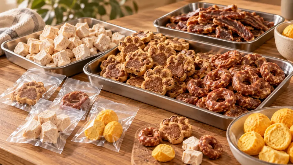 义乌宠物零食货源:猫爪饼、迷你甜甜圈也有了小包装
